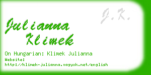 julianna klimek business card